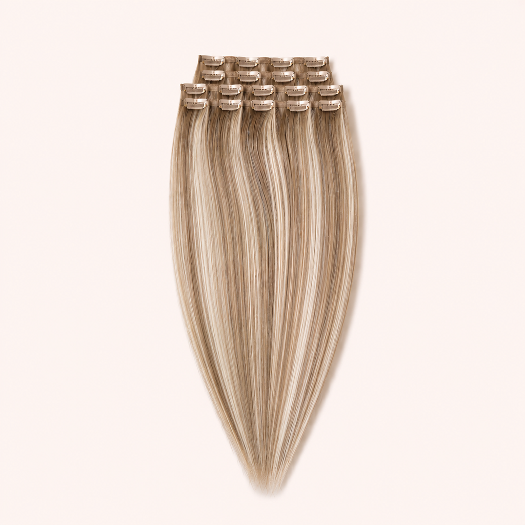BALK. Virgin Remy Clip-in Hair Extensions Cool Latte Blend