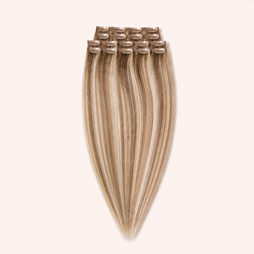 BALK. Virgin Remy Clip-in Hair Extensions Honey Beige Blend