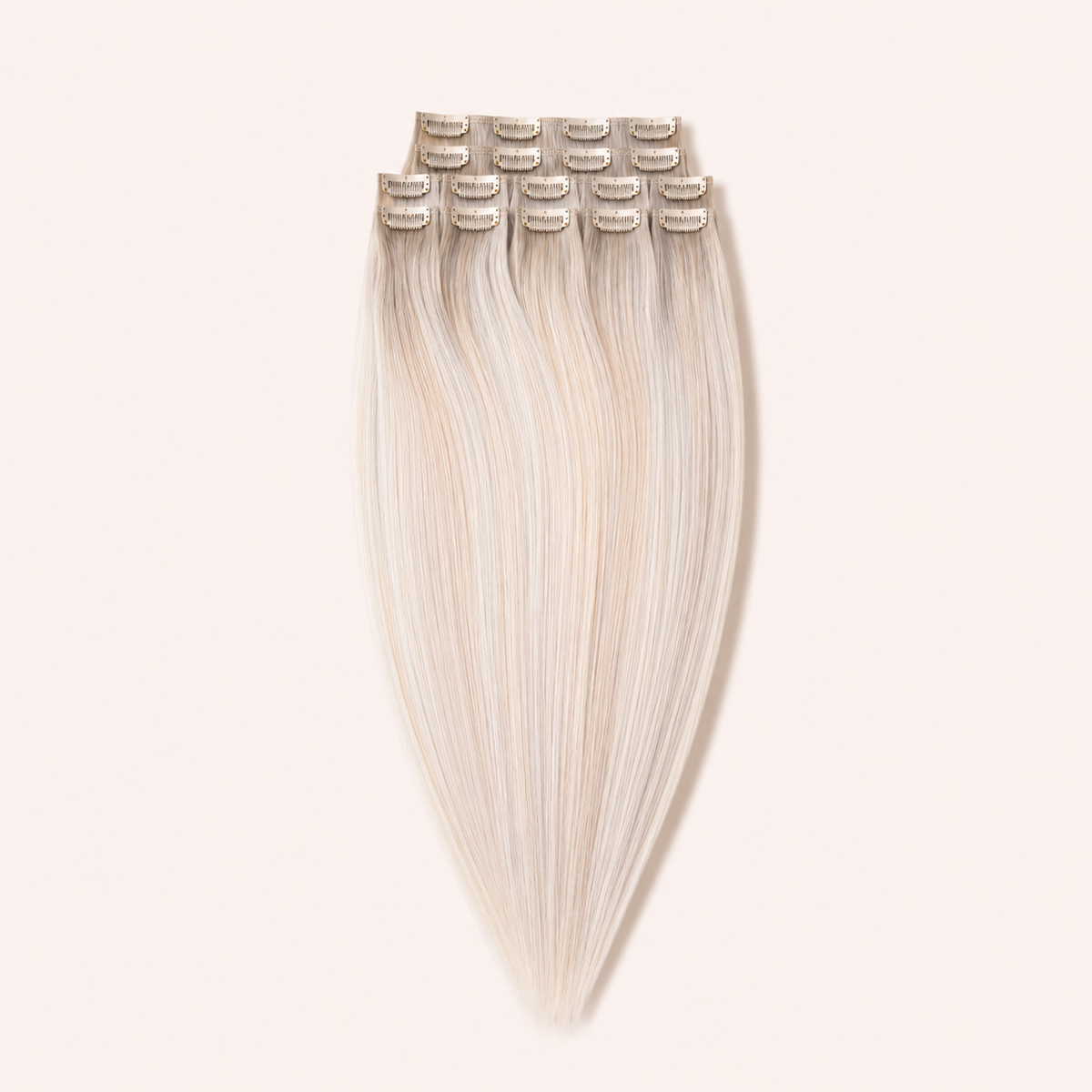 BALK. Virgin Remy Clip-in Hair Extensions Silver